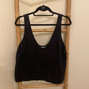 Super low cut Linen tank Reformation